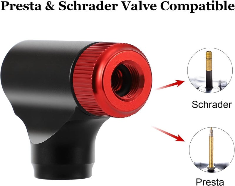 Ctrepower CO2 Bike Tire Inflator with Screw-on Nozzle - CO2 Bike Pump with Push-Button - Schrader & Presta Compatible - Aluminum Alloy Construction, No CO2 Cartridge is Included - Image 3